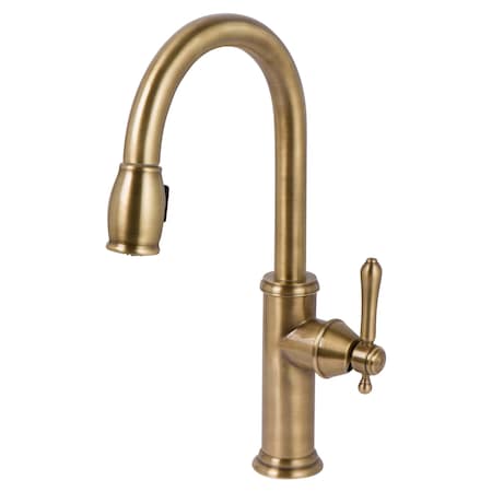 Newport Brass Pull-Down Kitchen Faucet in Antique Brass 1030-5103-06